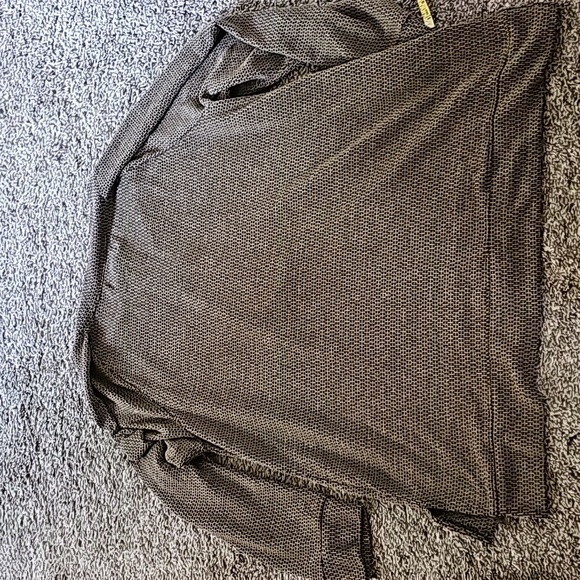 STUNNING FRENCH LAUNDRY TWEED/ WAFGLE PRINT BUTTON DOWN SWEATER - Picture 7 of 8